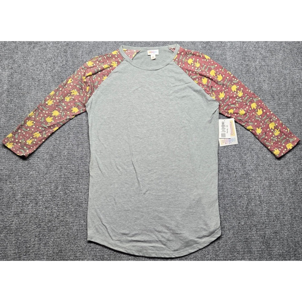 LuLaRoe Randy T-Shirt Womens XS Floral Print 3/4 Sleeve New